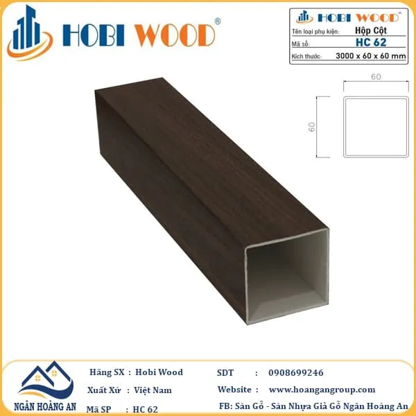 Thanh Lam Trang Trí Nhựa Giả Gỗ Hobi Wood 60x60